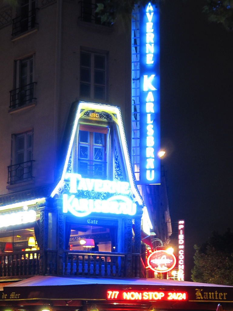 Shimmering neon lights